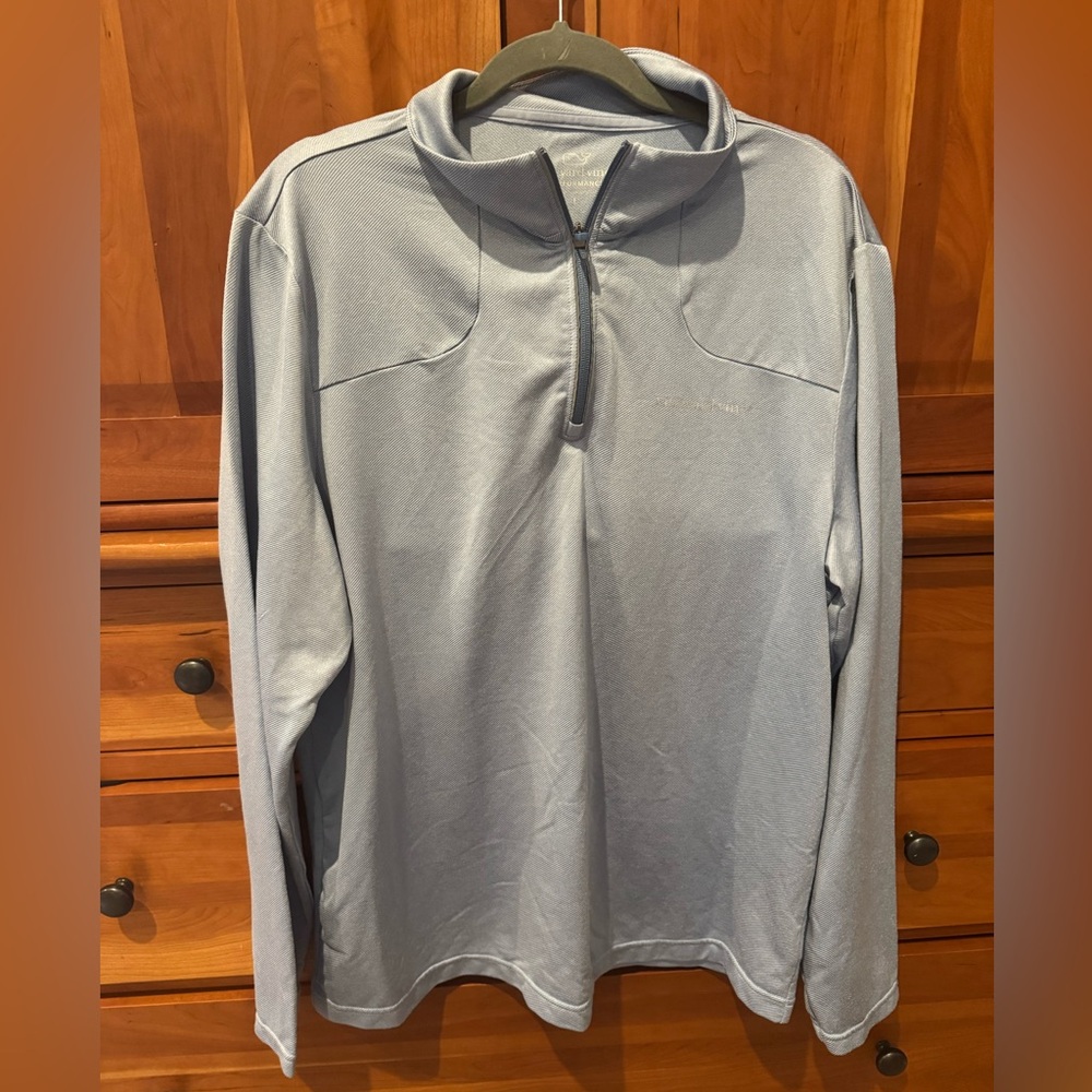 NWOT Vineyard Vines Men’s Performance Quarter Zip Pullover Blue Size Large